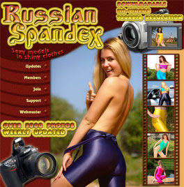 Sexy russian spandex girls in shiny clothes