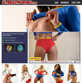 Lovely spandex girls in ultra sexy superheroine costumes